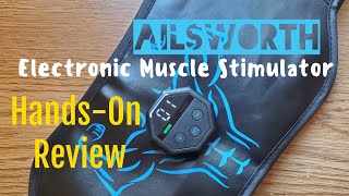 AILSWORTH Electronic Muscle Stimulator  Ab Machine Ab Toning Belt HandsOn First Impression Review [upl. by Weinstock171]