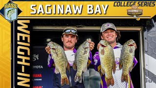 COLLEGE Day 1  2 weighins at Saginaw Bay [upl. by Barfuss]