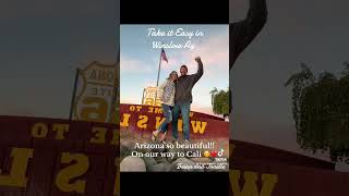 Standing on the corner of Winslow Az Such a fine site to see BrianandJonelle happylife arizona [upl. by Imer]