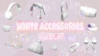 White Accessories Codes Bloxburg and Berry Avenue  Roblox [upl. by Yesdnil]