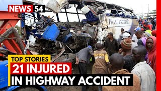 BREAKING 22 injured in Nairobi–Nakuru Highway accident today  News54 [upl. by Anerok]