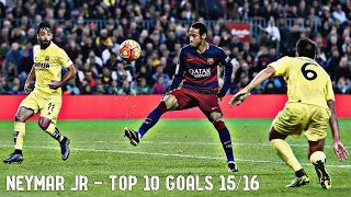 Neymar Jr  Top 10 Goals 201516  English Commentary  HD [upl. by Leitao746]