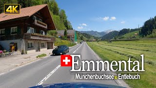 Driving through the Emmental in Switzerland🇨🇭 from Münchenbuchsee to Entlebuch [upl. by Nrubloc]