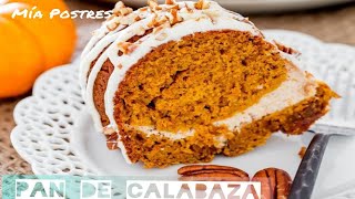 PAN DE CALABAZA RELLENO DE QUESO CREMA 😋💖 [upl. by Howey461]