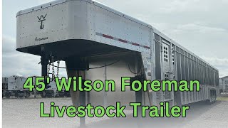 45 Wilson Gooseneck Aluminum Livestock Trailer [upl. by Ahsrav138]