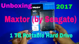 Maxtor 1TB M3 USB 30 Slimline Portable Hard Drive l Unboxing amp Review [upl. by Siramed]