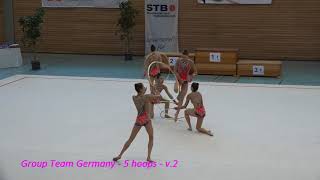 RSG Gruppe Nationalmannschaft Deutschland  5 Reifen  v2  Rhythmische Sportgymnastik [upl. by Wehner]