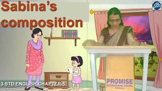 Sabinas Composition  3 STD English Chapter5  CBSE  Ratnasagar Flora [upl. by Ynoyrb107]