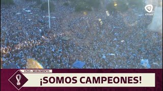 🇦🇷 ¡SOMOS CAMPEONES 🇦🇷 Festejos en el Monumento  Rosario  EN VIVO [upl. by Yenruogis]