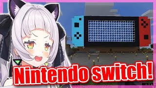 【ENG Sub】Shion REACTS to Giant Nintendo Switch built by Pekora in Minecraft JP Server 【Hololive】 [upl. by Fredric832]