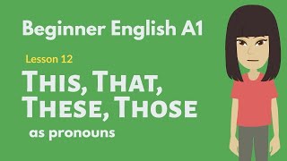 Beginner English Conversation 12 Demonstrative Pronouns  This That These Those [upl. by Dowzall]