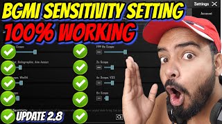 BGMI SENSITIVITY SETTING NEW UPDATE 28 2023 [upl. by Eilsel]