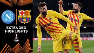 Napoli vs Barcelona Extended Highlights  UEL  Playoffs  Leg 2  CBS Sports Golazo  Europe [upl. by Todhunter]