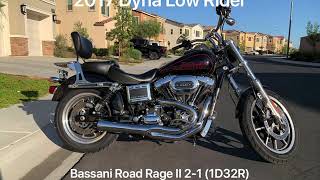 Bassani Road Rage II installation on 2017 Harley Dyna Low Rider [upl. by Isyad]