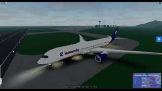 Onboard Lemonde Airlines  Business Class Roblox Flight [upl. by Jamill41]