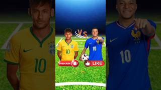 Neymar jr vs Keliyan Mbappe Nationalty and all trophy challenge Football short video footballshorts [upl. by Ettesil865]