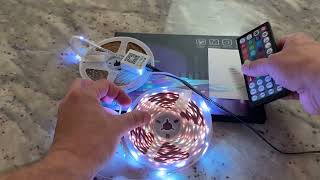 Keepsmile 100ft Led Strip Lights 2 Rolls of 50ft Bluetooth Smart App Control Review [upl. by Norrag]