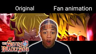 ESCANOR VS MELIODAS  Fan Animation Comparison REACTION [upl. by Grewitz]