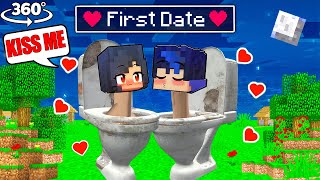 😱 APHMAU amp EIN SKIBIDI TOILETs FIRST DATE in Minecraft 360° [upl. by Hospers]