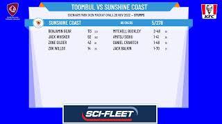 KFC QLD Premier Cricket  Alan Pettigrew Shield  Round 13  Toombul v Sunshine Coast  Day 1 [upl. by Rashidi]