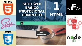 Sitio Web Básico Profesional  Estructura HTML5 [upl. by Nanny711]