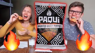 Haunted GHOST PEPPER Chip Challenge with my GIRLFRIEND [upl. by Padriac]