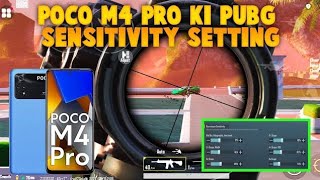 POCO M4 PRO With full gyro PUBG mobile sensitivity settings  PUBG mobile graphics settings [upl. by Mcmurry591]