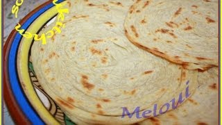 Recette des Meloui مسمن ملويMeloui grilled or baked [upl. by Yatnod]