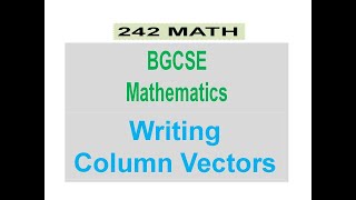 Writing Column Vectors [upl. by Ahkihs]