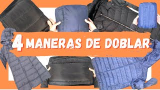 Las 4 Maneras de DOBLAR CHAQUETAS Y ABRIGOS Redúcelos al máximo👀 [upl. by Zeni]