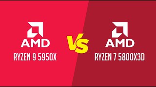 AMD Ryzen 9 5950X vs AMD Ryzen 7 5800X3D  Apps and games benchmark [upl. by Meris]