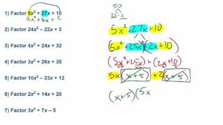 Factoring Trinomials Alternate Grouping Method [upl. by Brouwer]