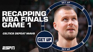 Kristaps Porzingis return Kyrie Irvings struggles amp more CelticsMavs GAME 1 REACTION  Get Up [upl. by Teirrah]