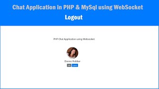 Chat Application in PHP amp MySql using WebSocket  Logout [upl. by Nepsa]