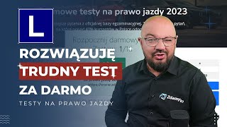 Testy na prawo jazdy za darmo Rozwiązuję trudny test nr 1 [upl. by Fridlund241]