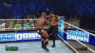 WWE before Royal Rumble 2024 The Viper attacks Brutally Roman Reigns on Smackdown 2K23 [upl. by Noxaj]