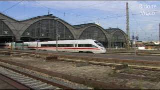 Züge  Trains am Hbf Leipzig  Eisenbahn  Station [upl. by Lyrret]