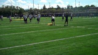 Michigan QBs work out at first practice [upl. by Ellan]