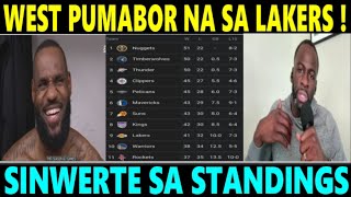 BREAKING West PUMABOR NA sa LAKERS matapos ang NBA GAMES TODAY SWERTE sa STANDINGS [upl. by Beekman]