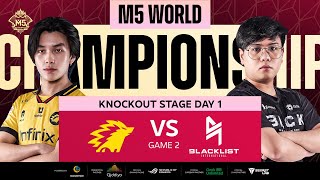 ENG M5 Knockouts Day 1 ONIC vs BLCK Game 2 [upl. by Ocsinarf703]