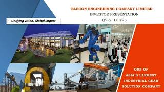 Elecon Engineering Company Ltd Earnings amp Conference call for Q2 FY 20242025 [upl. by Lleuqar]