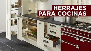 Ideas para cocinas Herrajes para muebles de cocina Sistemas inteligentes de diseño [upl. by Nahk]