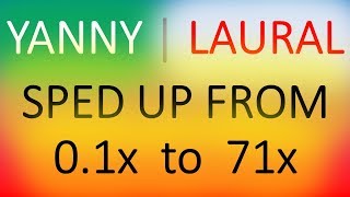 YANNY LAUREL SPED UP FROM O1x to 71x AS FAST AUDIO ILUSION PITCHFREQUENCY LAURAL YANNI YANI [upl. by Gnemgnok]