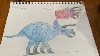 Drawing Dinosaurs Episode 2 Triceratops [upl. by Bannon]