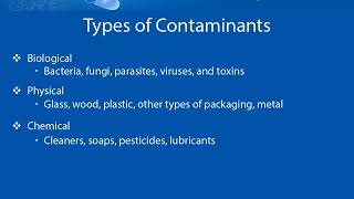 Foodborne Illness  Contaminant Types [upl. by Orbadiah]