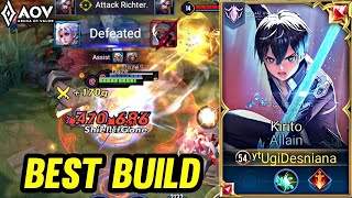 AoV  ALLAINKIRITO GAMEPLAY  BEST BUILD  ARENA OF VALOR [upl. by Celle]