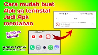 Cara mudah buat aplikasi yang terinstal jadi APK mentahTutorialatigaschanne atigaSChannel [upl. by Ailet]