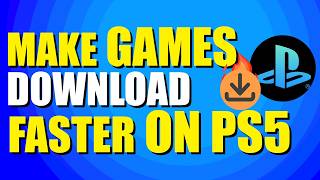 How To Make Games Download Faster On PS5 Easy Way [upl. by Aihsirt552]