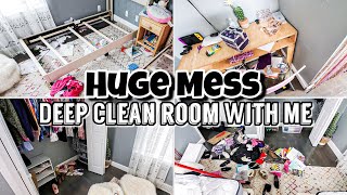 Deep Cleaning Messy Room  2020 Spring Cleaning Motivation  Real Life Clean With Me  Huge Mess [upl. by Ellsworth]