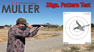 Pattern Test with 28 ga Benelli and Muller Passing Choke [upl. by Dworman430]